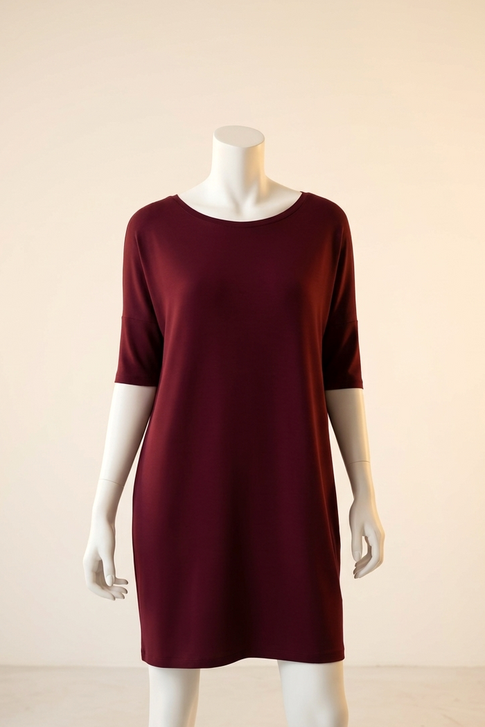 Sama Shift Dress - Burgundy