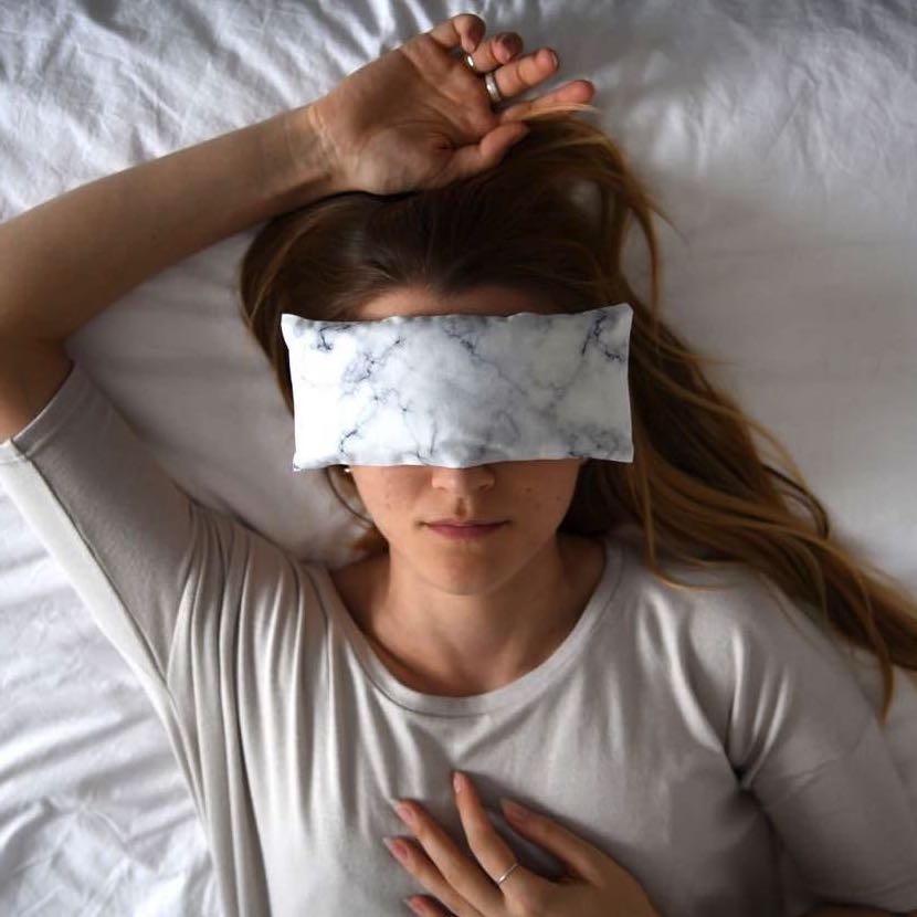 Lavender Eye Pillow - White Marble