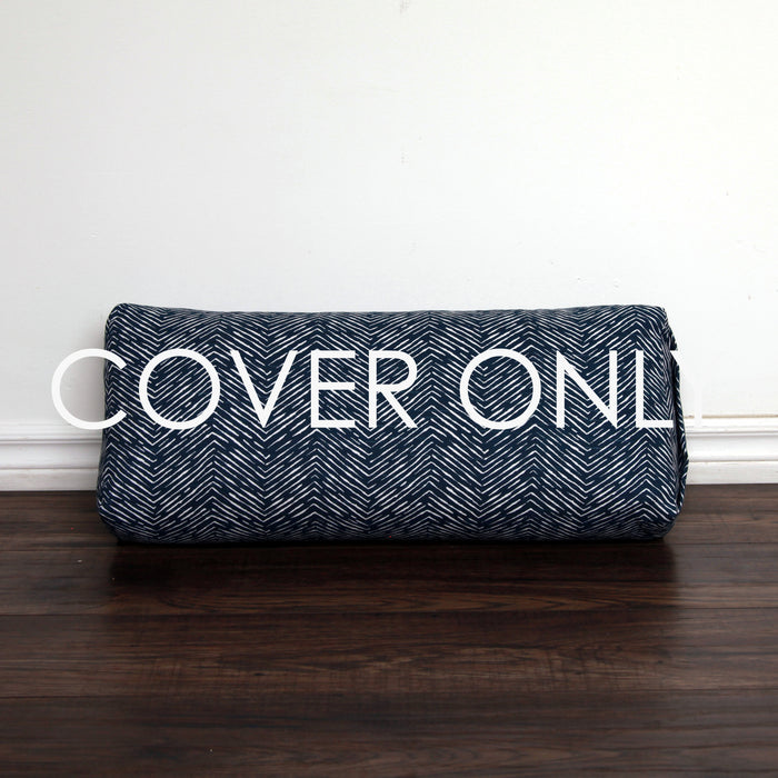 Yoga Bolster - Navy Arrow - COVER ONLY
