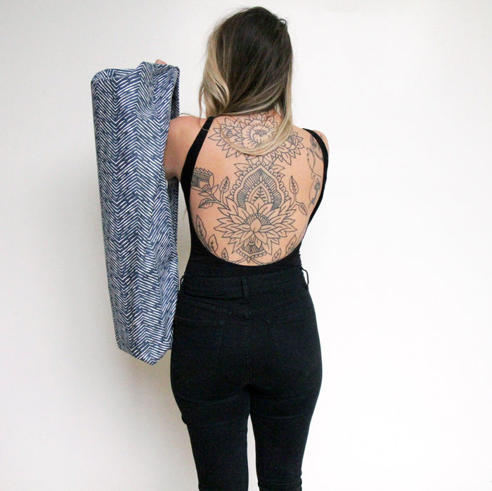 WRASCO Yoga Mat Bag for Women & Men  Large Canvas Yoga Bag and Carrier Fits